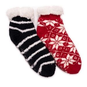 MUK LUKS Women's Ankle Cabin Socks 2-Pack